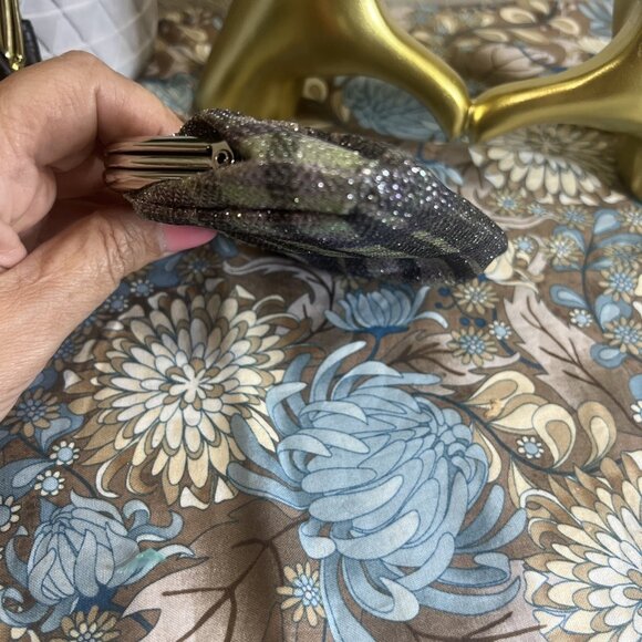 Vintage Buxton Triple Frame Coin Purse And Kiss-lock Vintage Black Coin Purse - Picture 7 of 16